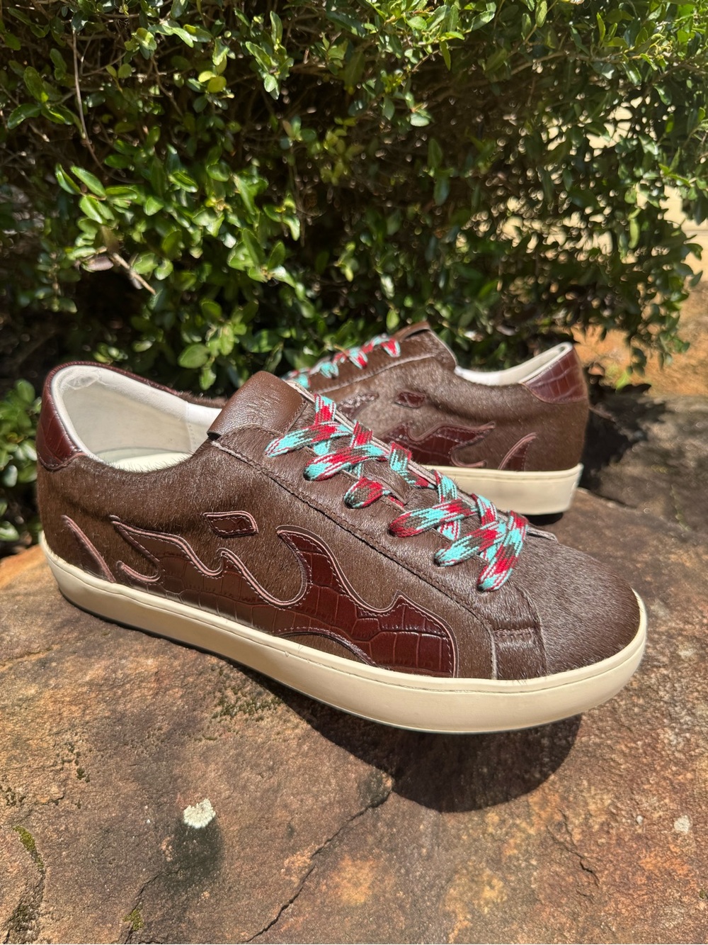 Gamin Dopamine Pony Hair & Croc Embossed Leather
Sneakers EU 37